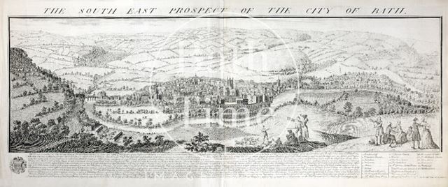 The South East Prospect of the City of Bath 1734