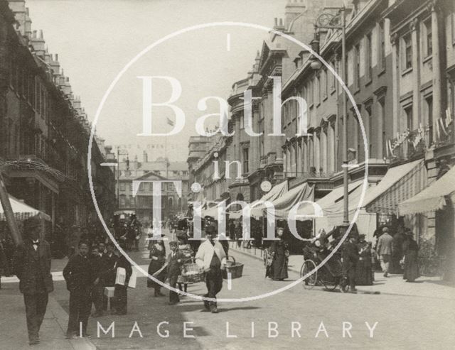 Milsom Street looking towards York Buildings, Bath c.1900