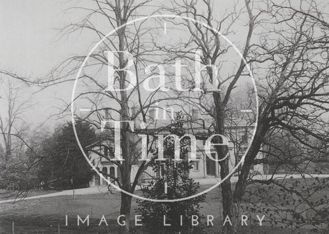 Wood House, Twerton, Bath, viewed through the trees c.1903