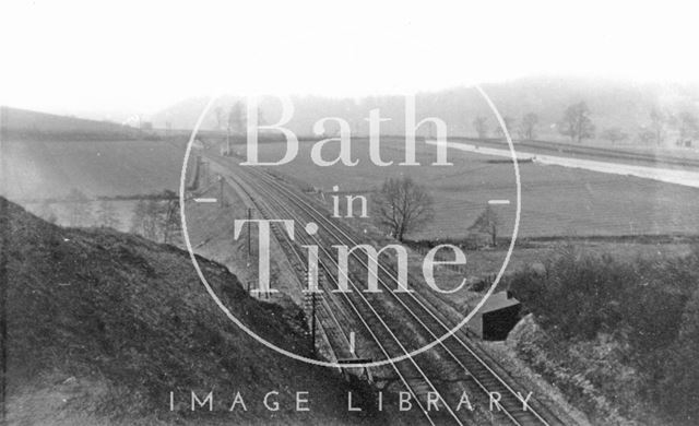 View to the west from above the west portal of Twerton Tunnel, Bath c.1903