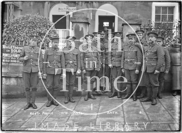 Regimental Police 12th Hants, 2, Dunsford Place, Bathwick Hill, Bath No. 5 1915