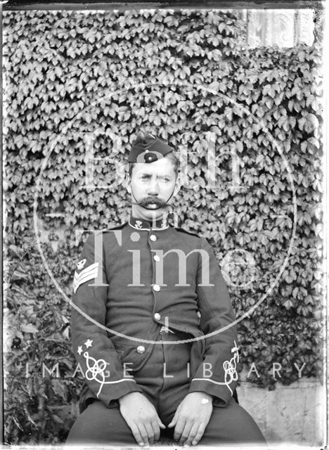 Uniformed man, probably Sgt. Fudge c.1915