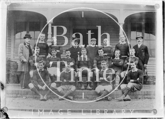 Copy of an early photograph of a rugby team c.1890