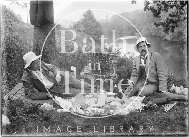 Picnic by the River Avon, Warleigh c.1910