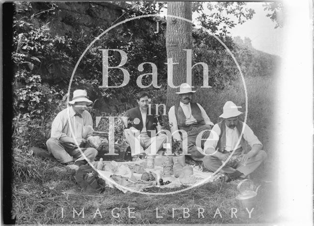 Picnic by the River Avon, Warleigh c.1910