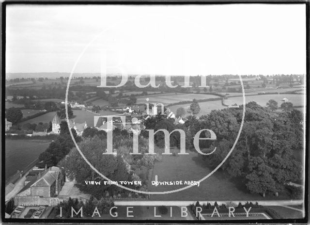 View from the Tower, Downside Abbey, Stratton-on-the-Fosse, Somerset c.1936