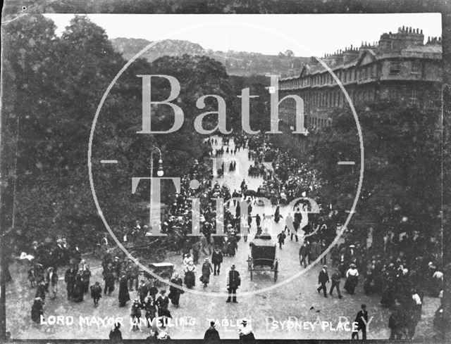 Lord Mayor unveiling tablet, Sydney Place, Bath 1909