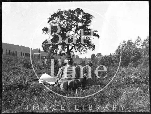 Picnicking by the River Avon, Warleigh c.1900