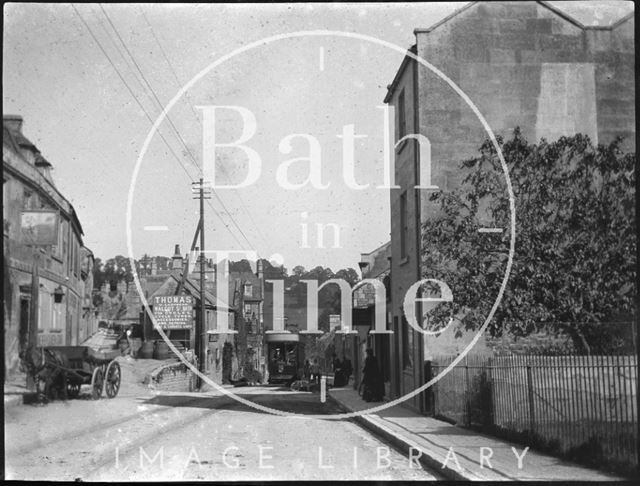 Tram No. 32 in Batheaston High Street c.1900