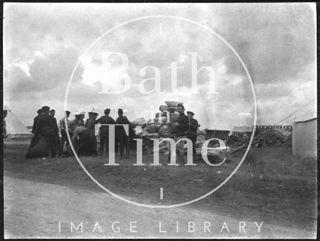 Military manoeuvres, possibly Salisbury Plain, Wiltshire c.1890