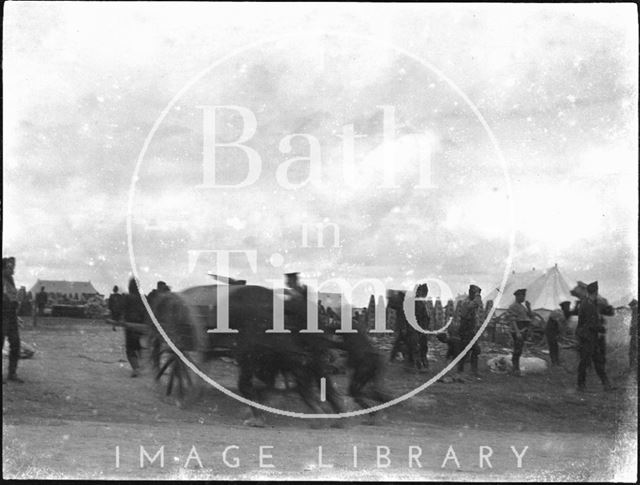 Military manoeuvres, possibly Salisbury Plain, Wiltshire c.1890