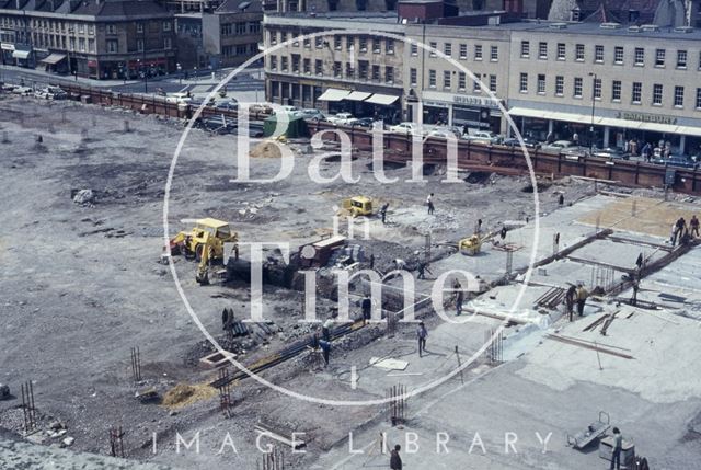 Southgate site cleared, Bath 1972