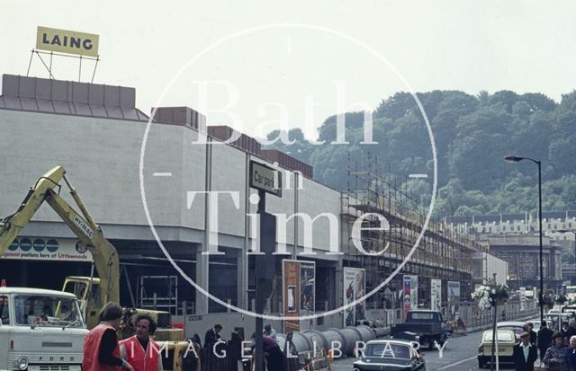 The Southgate Shopping Centre, rebuilt, Bath 1973