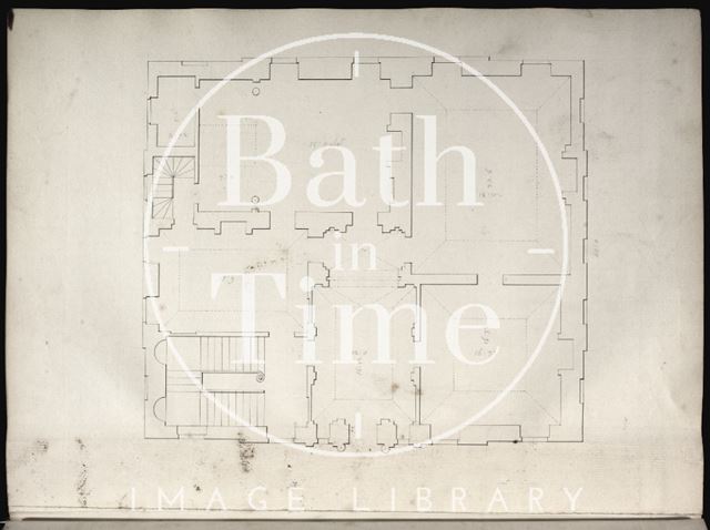 Floor plan of an unidentified building by John Wood c.1737