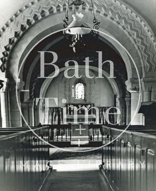 Interior of Elkstone Church, Gloucestershire c.1960