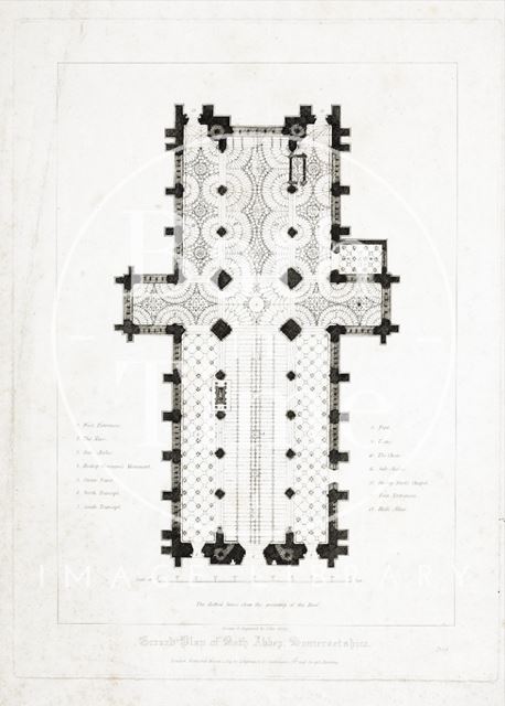 Ground Plan of Bath Abbey 1819