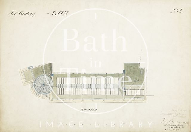 Victoria Art Gallery, Bath No. 4 (roof plan) 1897