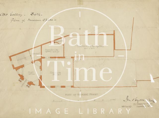 Victoria Art Gallery, Bath, Plan of Museum Space (ground floor plan) 1897
