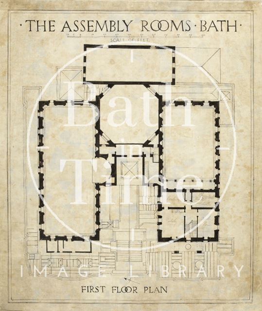 Assembly Rooms (first floor plan), Bath c.1934?