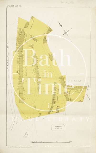 Sales plan for Lower Camden Place area, Bath - Lot 79 - Plan No. 2 development plans pre-1872