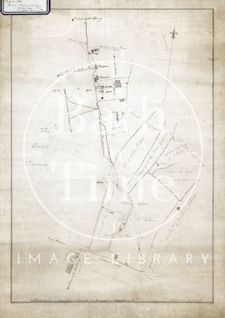 Plan of land from Crescent Gardens to St. Winifred's Spring, Bath 1786