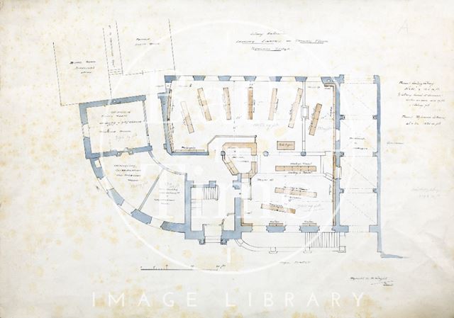 Plan of Technical Schools, Bath (ground floor) - Library extension 1932