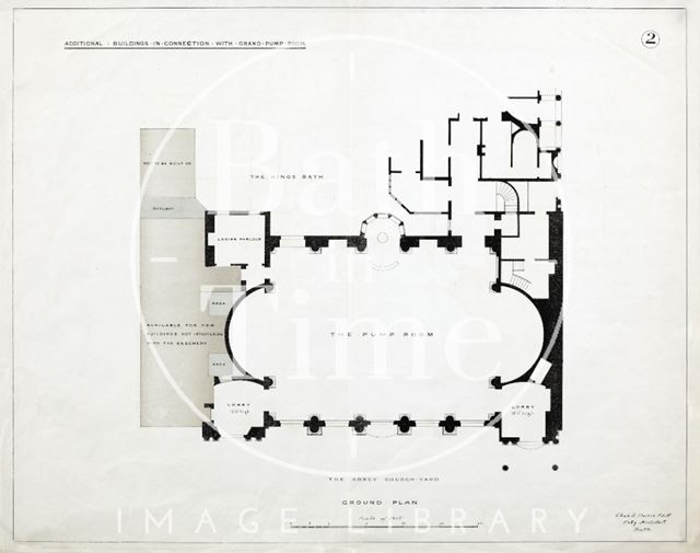 Additional buildings in connection with Grand Pump Room, Bath (ground plan) - Plan 2 1880?