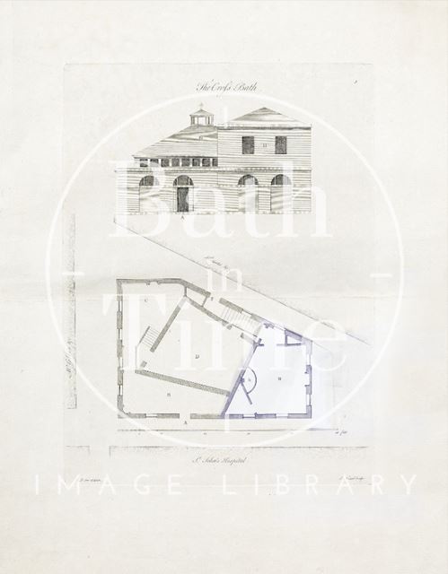 The Cross Bath, Bath (plan & section) c.1781