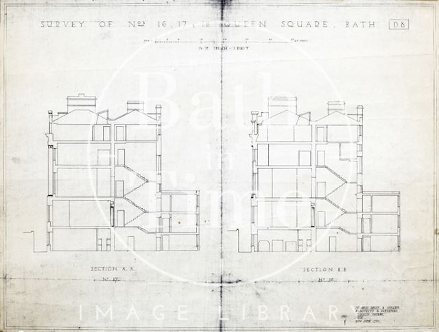 Survey of 16 to 18, Queen Square, Bath 1930