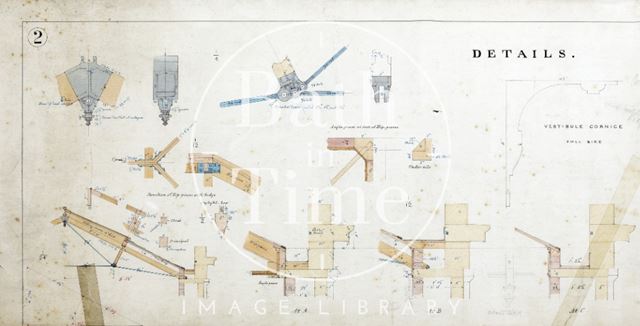 A new room at the Bath Royal Literary and Scientific Institution (plans of details) - Charles W. Dymond 1889