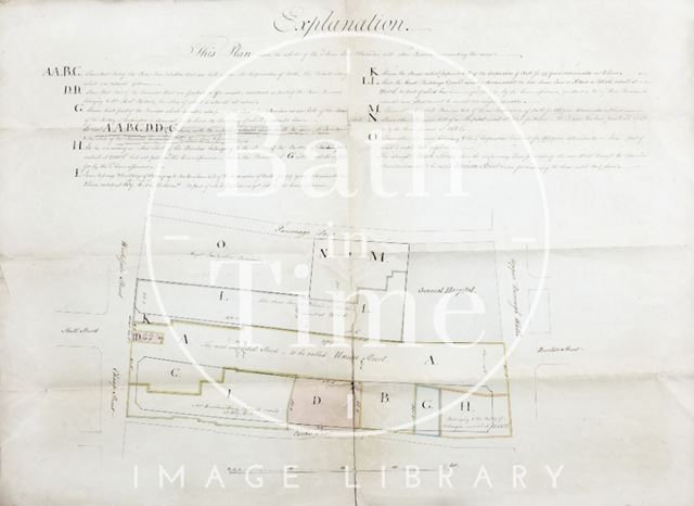 Plan for the rebuilding of the Bear Inn and premises to create Union Street, Bath - Phillott & Lawton c.1795?