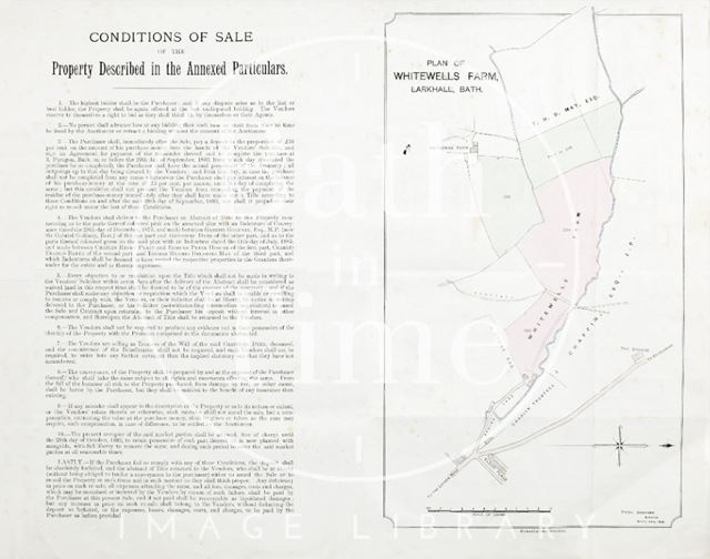 Particulars and conditions of sale of Whitewell's Farm, Larkhall, Bath 1893