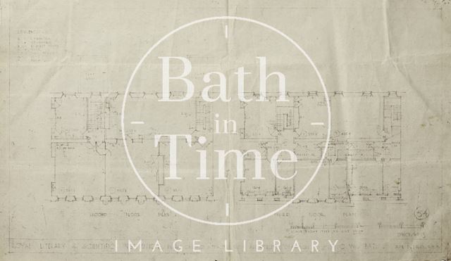 Bath Royal Literary and Scientific Institution - Queen Square plans copied from architects originals - second and third floor - No. 3 1940