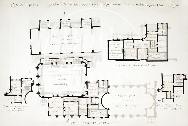 Design for additional buildings in connection with Grand Pump Room, Bath - first floor plan 1894