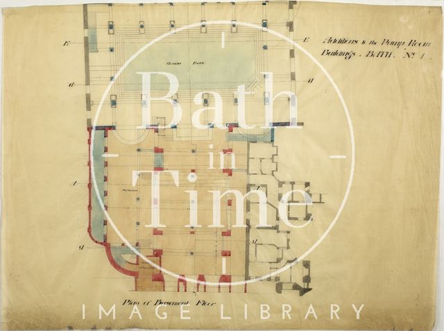 Addition to the Pump Room buildings, Bath - basement floor - Scheme No. 1 - c.1890?