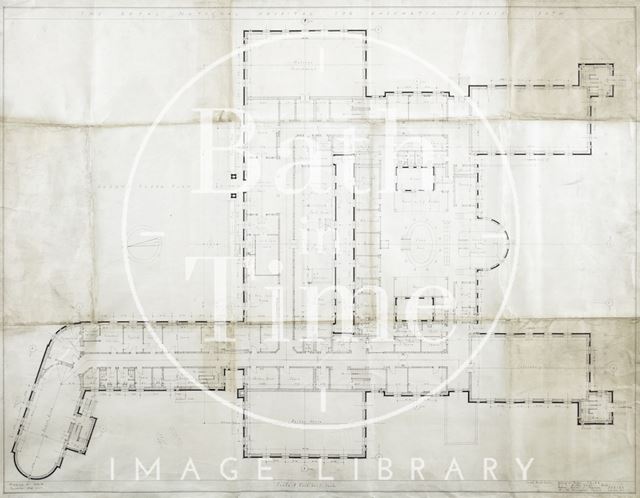 Proposed new building R.N.H.R.D., Bath (Mineral Water Hospital) - ground floor plan - drawing No. 1034/40 1938