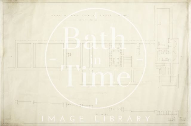 Survey of Roman Villa at Atworth (Wilts) - section & plan - A.J. Taylor & A.C. Fare 1938