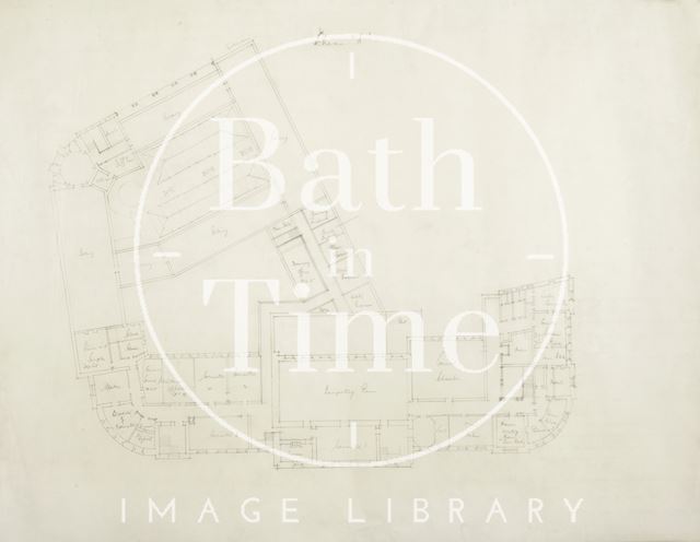 Scheme A. - (Proposed extension to Municipal offices, libraries and art gallery (Guildhall) , Bath - first floor plan - A.J. Taylor & A.C. Fare 1936