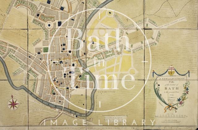 the New and Accurate Plan of the City of Bath to the present year 1793 - detail