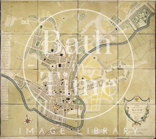 From the New and Accurate Plan of the City of Bath to the present year 1793