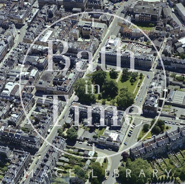 Aerial view of Bath showing Queen Square 1981