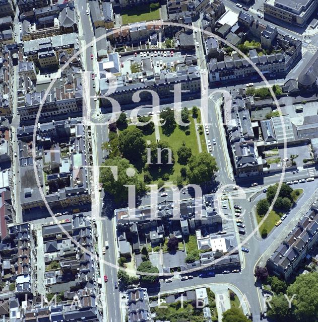 Aerial view of Bath showing Queen Square 1981