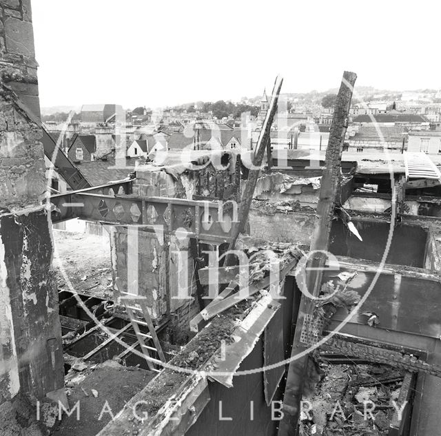 The demolition of the north side of Bath Street, Bath 1986