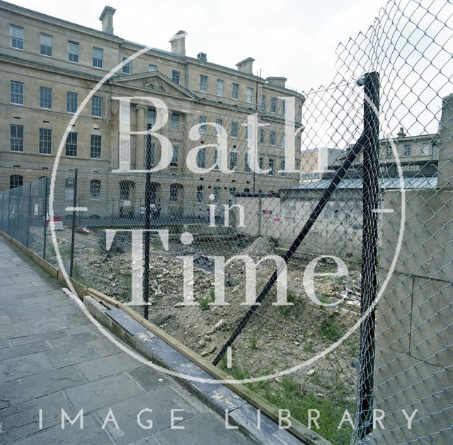 The cleared site of the Beau Street Baths, Beau Street, Bath c.1998