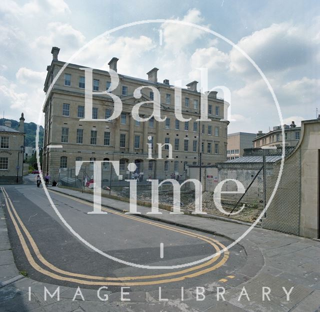 The cleared site of the Beau Street Baths, Beau Street, Bath c.1998