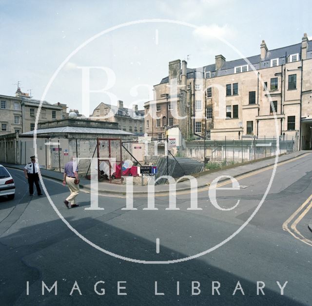 The cleared site of the Beau Street Baths, Beau Street, Bath c.1998