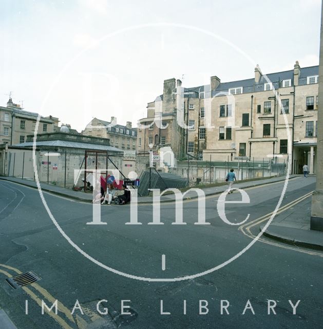 The cleared site of the Beau Street Baths, Beau Street, Bath c.1998