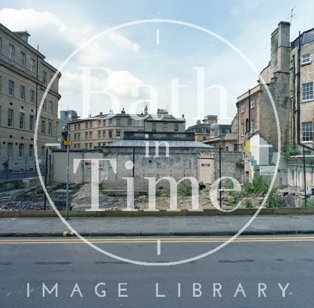 The cleared site of the Beau Street Baths, Beau Street, Bath c.1998