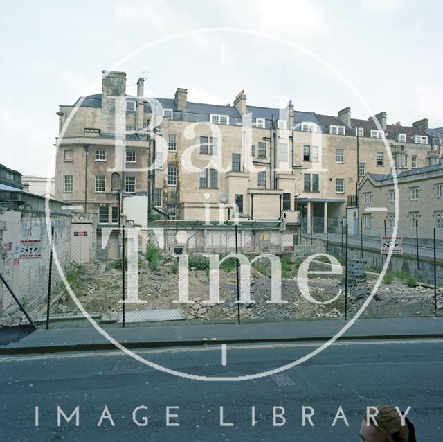 The cleared site of the Beau Street Baths, Beau Street, Bath c.1998