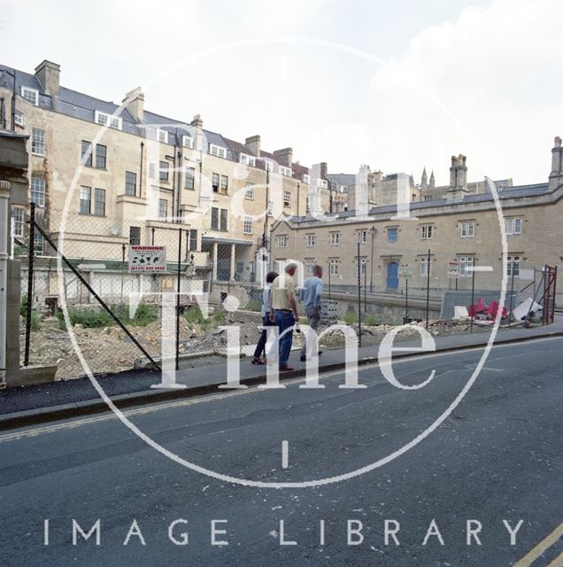 The cleared site of the Beau Street Baths, Beau Street, Bath c.1998